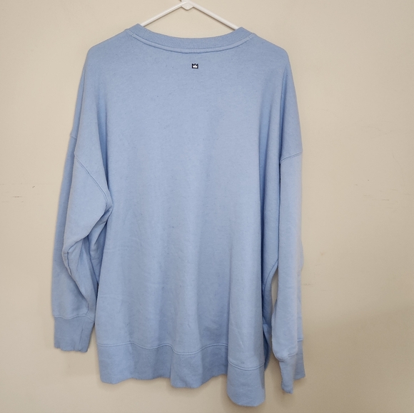 Crown & Ivy Women's Blue Long Weekend Cozy Sweatshirt Sz XL - Picture 3 of 9